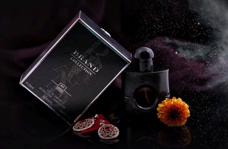 عطر ادکلن زنانه ایو سن لوران بلک اوپیوم برند کالکشن مدل 055 (Yves Saint Laurent Black Opium) حجم 25 میل Brand Collection Yves Saint Laurent Black Opium