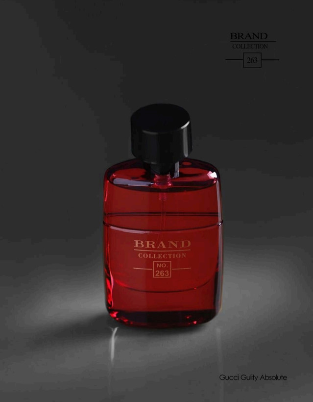 عطر ادکلن زنانه گوچی گیلتی ابسولوت برند کالکشن کد 263 (Brand Collection Gucci Guilty Absolute pour Femme) حجم 25 میل Brand Collection no.263 Gucci Guilty Absolute pour Femme 25