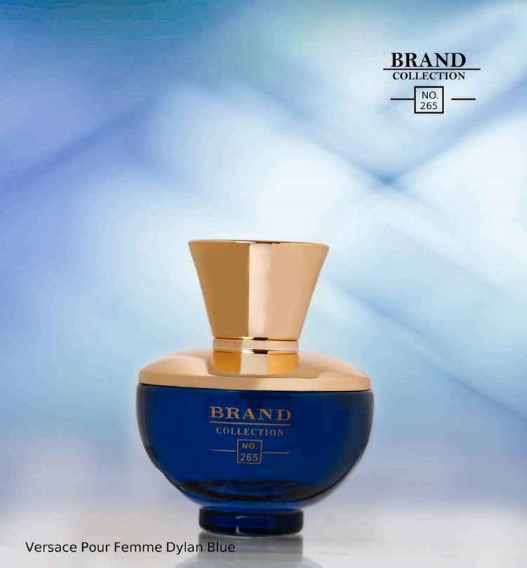 عطر ادکلن زنانه ورساچه دیلان بلو برند کالکشن کد 265 (Brand Collection Versace Pour Femme Dylan Blue) حجم 25 میل Brand Collection no.265 Versace Pour Femme Dylan Blue 25m