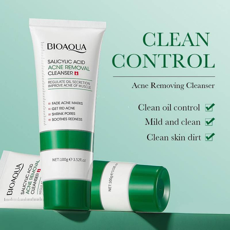 شوینده صورت ضد جوش سالیسیلیک اسید بایوآکوا (Bioaoua)