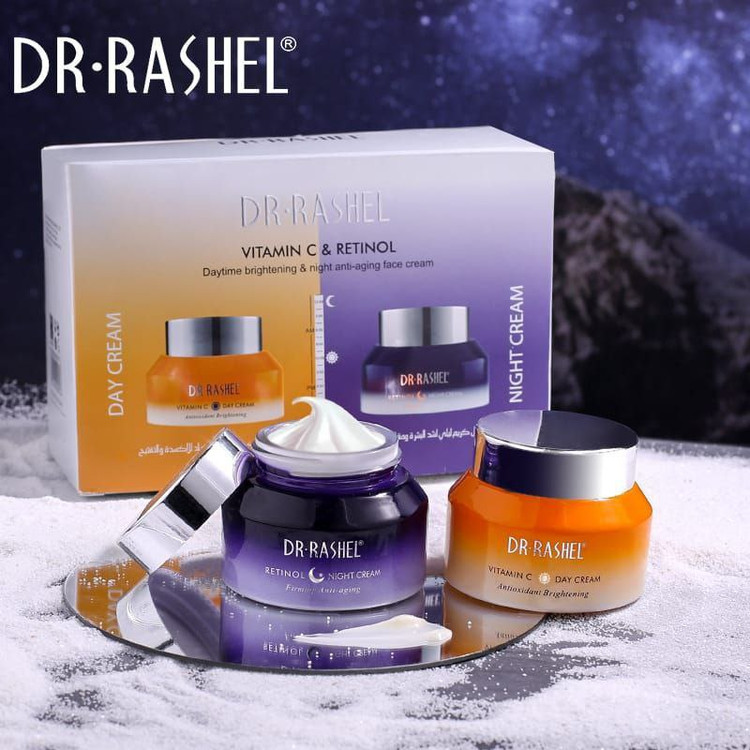 پک کرم روز و شب رتینول و ویتامین C دکتر راشل (Dr.Rashel)