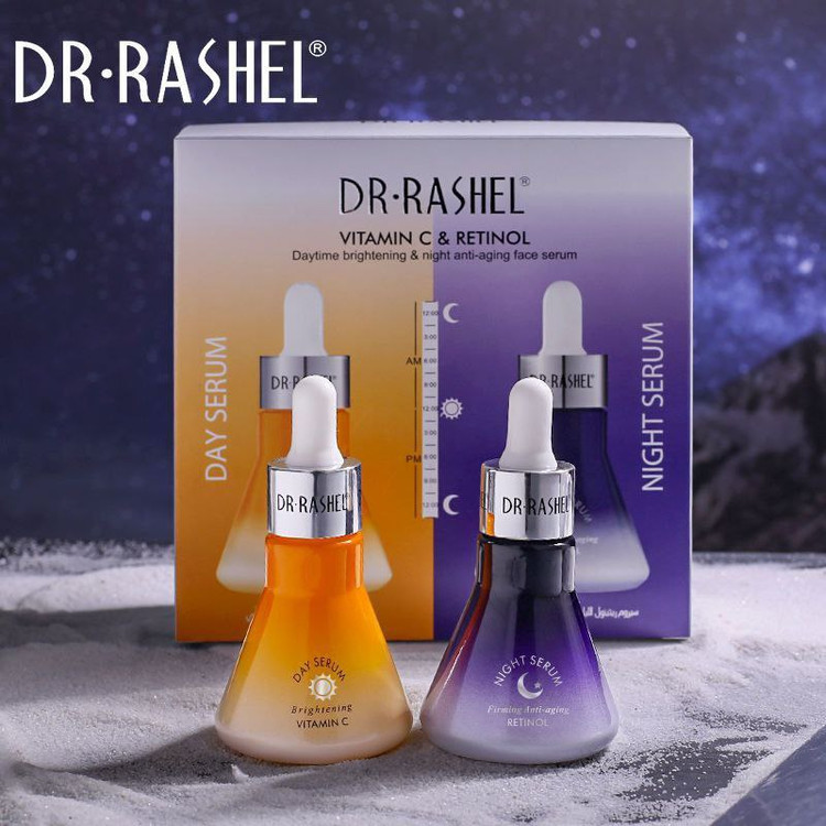پک سرم روز و شب ویتامین C و رتینول دکتر راشل (Dr.Rashel)