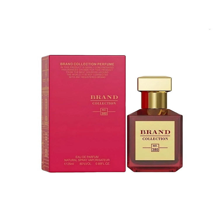عطر ادکلن فرانسیس کرکجان باکارات رژ اکستریت برند کالکشن کد 380 (Brand Collection Maison Francis Kurkdjian Baccarat Rouge 540 Extrait) حجم 25 میل Brand Collection no.380 Barakkat Rouge 540 Extrait De Parfum