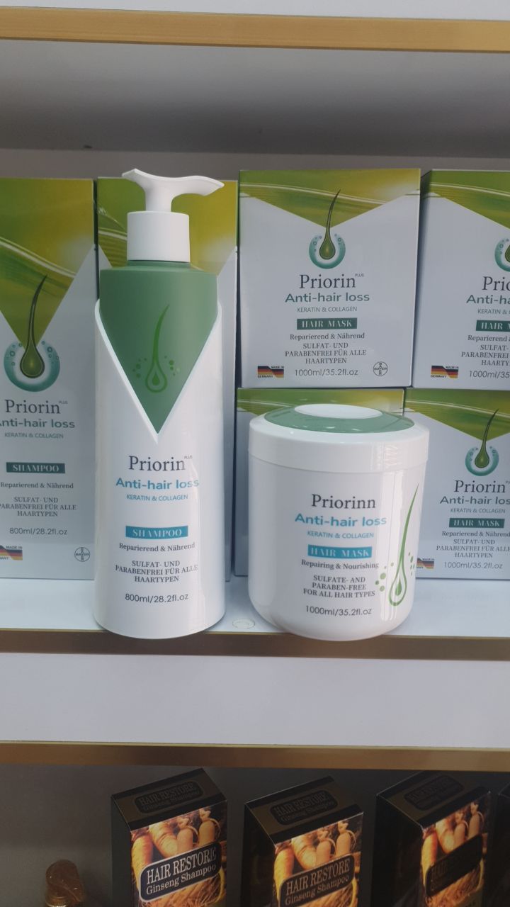 ✨ پکیج تخصصی ضد ریزش و احیاکننده مو پریورین (Priorin) مدل Anti-Hair Loss ✨
