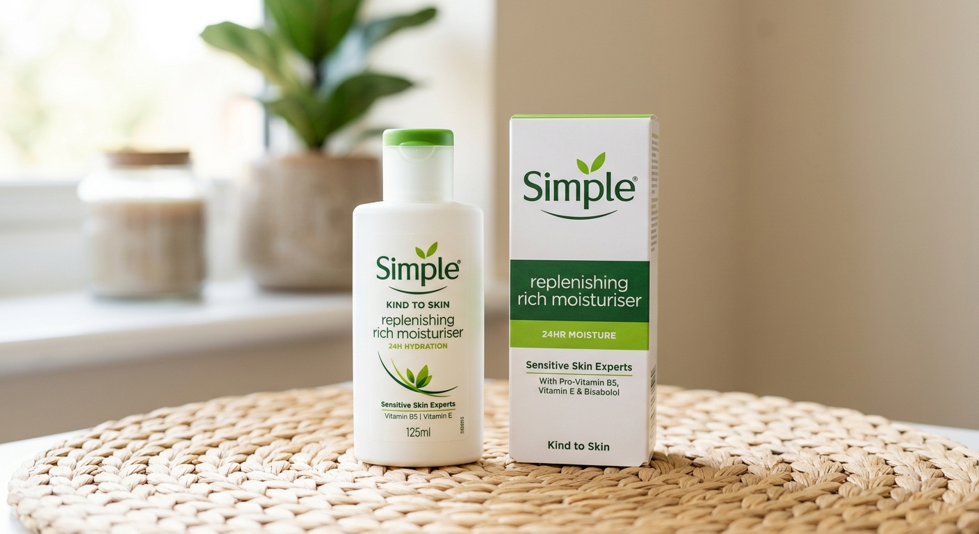مرطوب‌کننده غنی و تغذیه‌کننده صورت سیمپل (Simple) مدل Replenishing Rich Moisturiser - حجم ۱۲۵ میلی‌لیتر - اورجینال وارداتی ‌