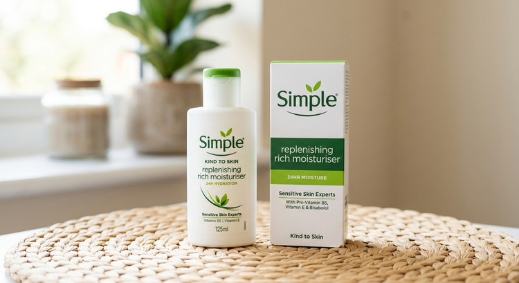 مرطوبکننده غنی و تغذیهکننده صورت سیمپل (Simple) مدل Replenishing Rich Moisturiser - حجم ۱۲۵ میلیلیتر - اورجینال وارداتی 