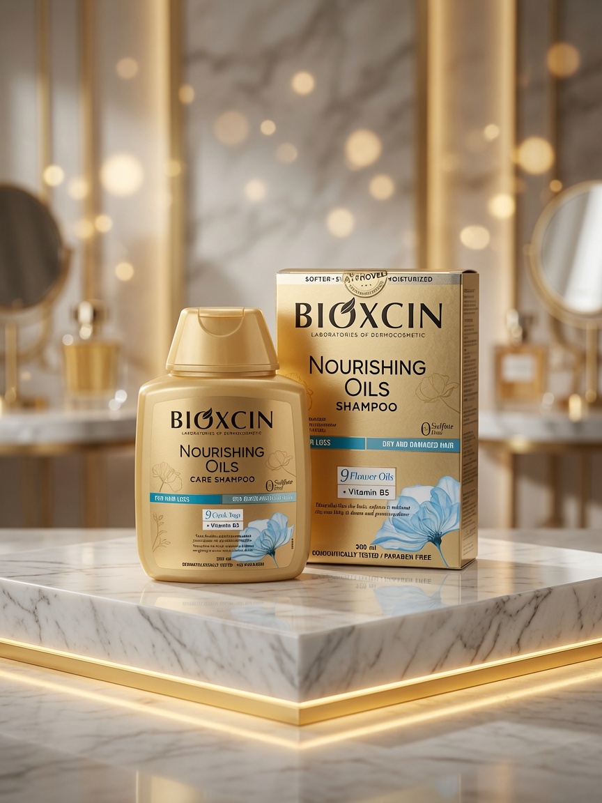 شامپو فری سولفات مغذی بیوکسین (Bioxcin) مدل Nourishing Oils - حجم ۳۰۰ میلی‌لیتر - اورجینال