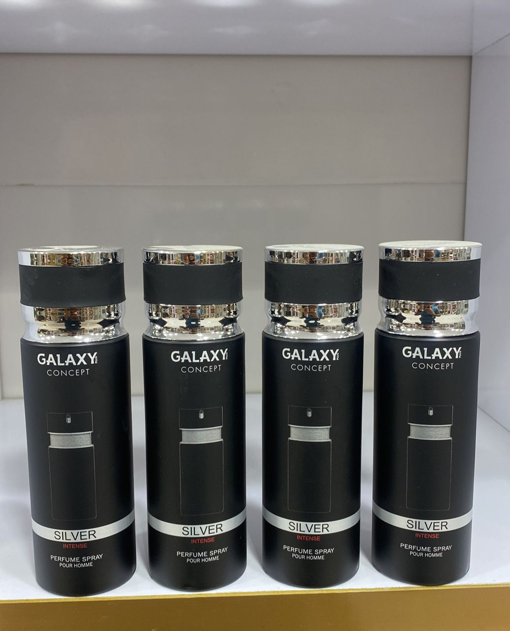 اسپری خوشبوکننده بدن ۲۰۰ میلی‌لیتر گلکسی کانسپت مدل Silver Intense – رایحه گرم، تند و پرقدرت مردانه