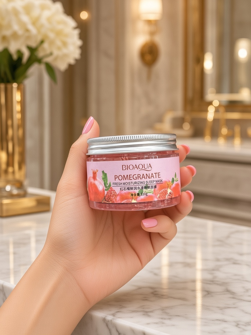 ماسک خواب و اسکراپ ژله‌ای انار  🍎✨