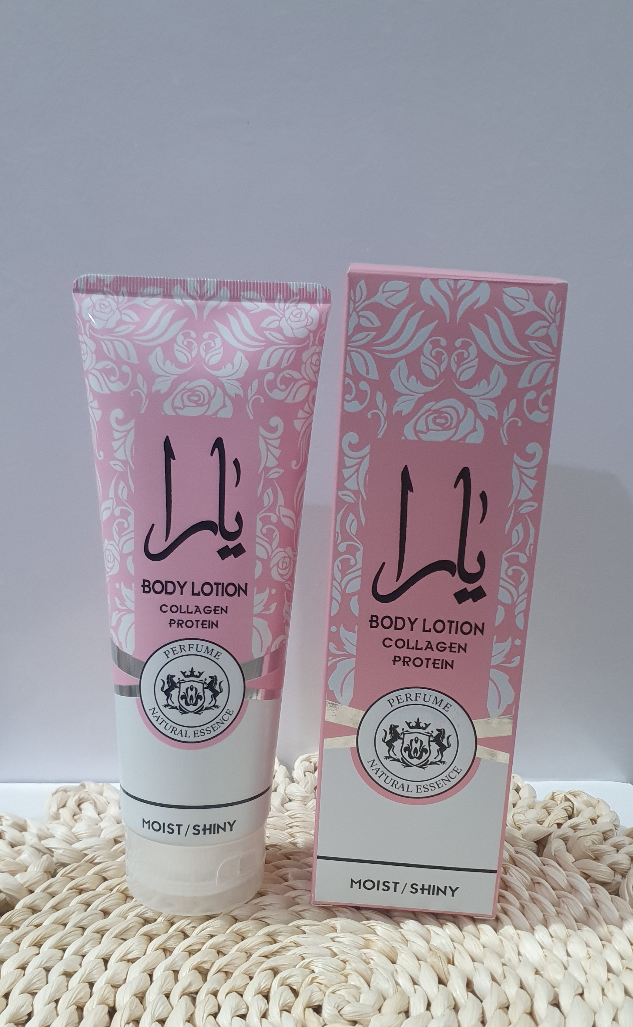 لوسیون بدن عطری یارا صورتی (Yara Pink) مدل کلاژن و پروتئین ✨ (Body Lotion Collagen Protein - Moist/Shiny)